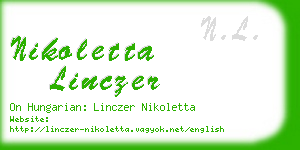 nikoletta linczer business card